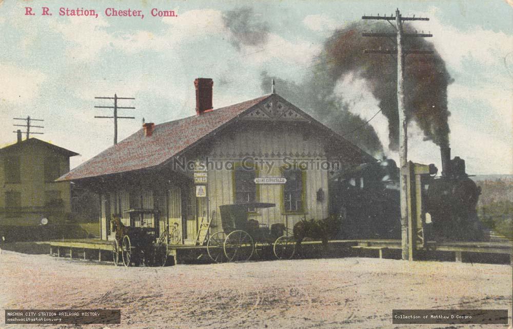 Postcard: Railroad Station, Chester, Connecticut